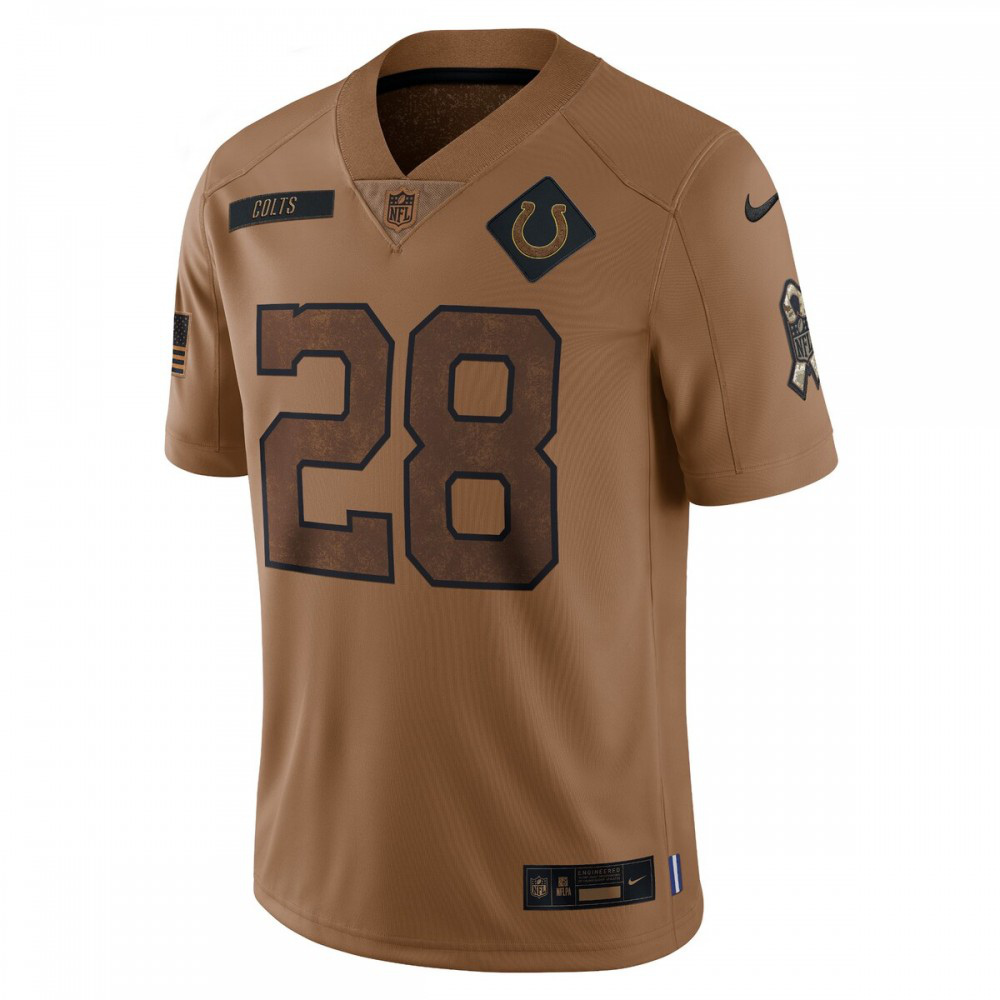 Jonathan Taylor Indianapolis Colts Nike 2023 Salute To Service Limited Jersey - Brown-GridironStore